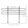 Adjustable Pet Car Barrier for SUVs, Vehicles, Vans, Back Seat Dog Fence Guard for Safety Car Travel, Black