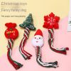 3-Piece Christmas Dog Rope Toys – Teeth Cleaning Knot Chew Toys for Dogs