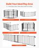 Baby Gate 192 Inch Extra Wide 28 Inch High 8-Panel Foldable Dog Gate Black