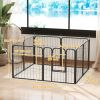 24" 8-Panel Foldable Dog Playpen with Door