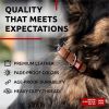 Brown Genuine Leather Dog Collar – Adjustable Durable Leather Collar with QR Safety Tag