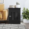 Dog Crate Furniture Black Engineered wood, steel 21.7x31.5x26.8 in