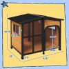Cabin-Style Wooden Dog House for Large Dogs with Openable Roof & Giant Window, Yellow