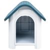 Dog House Blue and White Polypropylene Small Durable Dog House