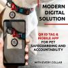 Adjustable Nylon Dog Collar – Durable Breakaway Dog Collar with QR ID Tag