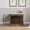 Dog Crate Furniture with Cushion – Wooden Dog Kennel Furniture – Heavy Duty Dog Cage