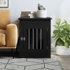 Dog Crate Furniture Black Engineered wood and steel