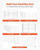 Baby Gate 192 Inch Extra Wide 28 Inch High 8-Panel Foldable Dog Gate White