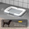 18" x 13" Pee Pad Holder, Dog Potty Tray for Indoor Outdoor, Easy to Clean Dog Training Toilet Pee Pad Tray, Grey