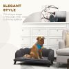 PawHut Velvet Large Dog Couch with Foam Cushioning – Soft and Cute Dog Bed with Pearl Design