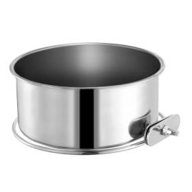 Stainless Steel Dog Bowl Pets Hanging Food Bowl Detachable Pet (Option: M)