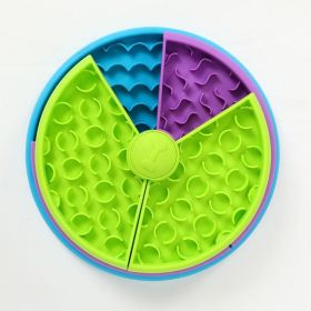 Pet Slow Food Bowl Anti Choking Cat Bowl,3in1 Interactive Dog Feeder Puzzle, Lick Mat & Slow Feeder BowlMental Stimulation Toy For Medium & Large Dogs (Option: Green)