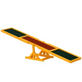 Wooden Dog Agility Seesaw for Training and Exercise, Platform Equipment Run Game Toy, Weather Resistant Pet Supplies, 71" L x 12" W x 12" H, Natural (Option: Natural Wood-840x360x145 mm)