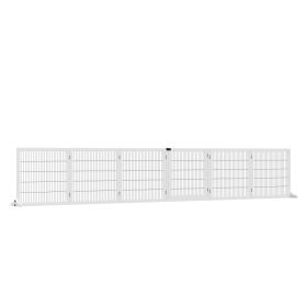 Wooden Pet Gate, 6-Panel Folding Dog Safety Barrier with Support Feet for Small & Medium Dogs, White (Option: White-770x770x160 mm)