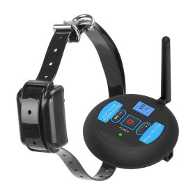 Wireless Electric Dog Fence Pet Shock Boundary Containment System Electric Training Collar For Small Medium Large Dogs (Option: Black)
