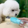 Portable Pet Water Bottle with Food Container - Leakproof Travel Water Dispenser & Collapsible Food Storage for Dogs, Cats, Outdoor Activities