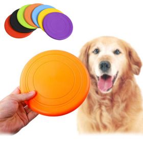 7 Colors Puppy Medium Dog Flying Disk Safety TPR Pet Interactive Toys for Large Dogs Golden Retriever Shepherd Training Supplies (Color: ROSE, size: Diameter 17cm)