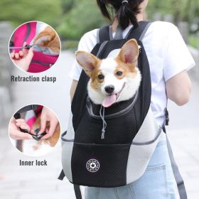 Pet Dog Carrier Bag Carrier For Dogs Backpack Out Double Shoulder Portable Travel Backpack Outdoor Dog Carrier Bag Travel Set (Color: black, size: S for 0-5kg)