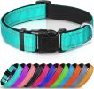 Reflective Neoprene Padded Dog Collar – Adjustable Breathable Nylon Collar for Medium Dogs