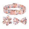 Adjustable Soft Dog Collar with Floral Print – Cute Multicolor Pet Collar