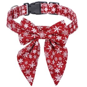 Sunflower Christmas Pet Collar – Holiday Bow Tie Collar for Dogs & Cats (Color: Burgundy, size: XS)