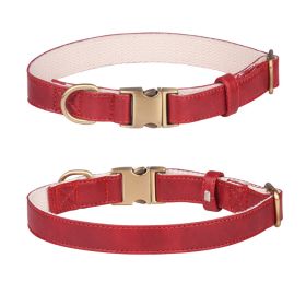Premium Breathable Soft Padded Leather Dog Collar – Adjustable Tactical Pet Collar with Metal Buckle (colour: Leather, size: S code)