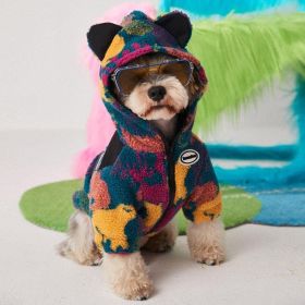 Autumn And Winter Camouflage Thick Dog Clothes For Small And Medium-Sized Pets (Color: Colorful, size: M)