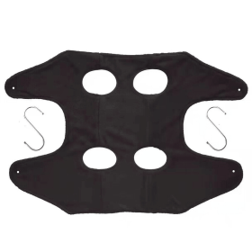 Portable Pet Dog Cat Grooming Hanging Hammock Harness Breathable Groom Helper US (Color: black, size: small)