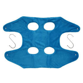 Portable Pet Dog Cat Grooming Hanging Hammock Harness Breathable Groom Helper US (Color: Blue, size: small)