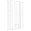 59" Extra Tall Pet Gate, 30"-41" Dog Gate with Cat Door, 1.4" Narrow Gap, 2.8" and 5.5" Extension, for Doorway, Hallway