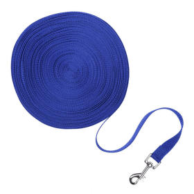 Dog Leash Long Obedience Recall Foot Feet Training Lead 6/15/23/33/50/100 FT (Length: 50 FT, Color: Blue)