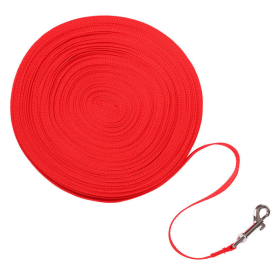 Dog Leash Long Obedience Recall Foot Feet Training Lead 6/15/23/33/50/100 FT (Length: 6 FT, Color: Red)