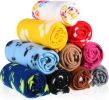 10-Piece Pet Blanket Set – Paw Print Fleece Dog Blankets (24" x 28") for Dogs & Puppies