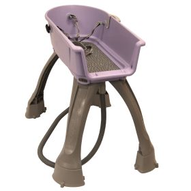 Booster Bath Elevated Dog Bath and Grooming Center Medium Teal 33" x 16.75" x 10" (Color: Lilac, size: medium)