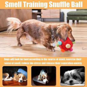 Dog Snuffle Ball – Interactive Puzzle Toy for Foraging, Slow Feeding & Stress Relief (Color: Red)