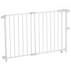 Baby Gate, 29.5-43 Inches Adjustable Width, 28 Inches High Dog Gate, No Threshold Bar, Easy Step Walk Thru, for Child Pet Security, with Screws