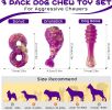 3-Pack Purple Beef Flavor Indestructible Dog Chew Toys for Aggressive Chewers
