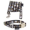 Touchdog 'Caliber' Designer Embroidered Dog Leash and Collar Set