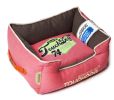 Touchdog Original Sporty Vintage Throwback Reversible Plush Rectangular Dog Bed