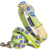 Touchdog 'Chain Printed' Tough Stitched Embroidered Dog Collar and Leash Set