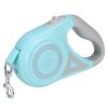 16FT Retractable Dog Leash with Flashlight, RGB Light & Waste Bag Dispenser