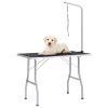 Dog Grooming Table Black and Silver