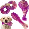 3-Pack Purple Beef Flavor Indestructible Dog Chew Toys for Aggressive Chewers