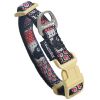 Touchdog 'Owl-Eyed' Tough Stitched Embroidered Dog Collar and Leash Set