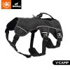 Multi-Use Support Dog Harness for Hiking, Trail Running & Service Dogs – Reflective No-Pull Pet Vest (Black XH)