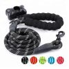 Strong Dog Leash with Zipper Pouch – Reflective Heavy Duty Nylon Rope Leash