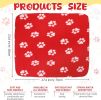 10-Piece Pet Blanket Set – Paw Print Fleece Dog Blankets (24" x 28") for Dogs & Puppies