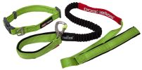 Helios Neo-Indestructible Easy-Tension Sporty Dog Leash and Collar Set