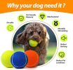 Tennis Ball Dog Toys 4 Pack - Giant 4-Inch Durable and Safe Fetch Tennis Ball for Dogs with Mesh Bag