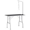 Dog Grooming Table Black and Silver
